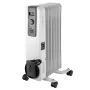 NEO TOOLS 1500W eļļas radiators ar 7 sekcijām, 3 siltuma režīmiem, regulējamu termostatu, aizsardzību pret pārkaršanu, apgāšanās slēdzi, iebūvētiem riteņiem, balts