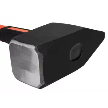 NEO TOOLS 25-162 Āmurs ar naglu izvilkēju un stiklplasta kātu, 600 g galva, magnētiskais naglu turētājs, pretvibrācijas, TÜV sertificēts, melns/oranžs