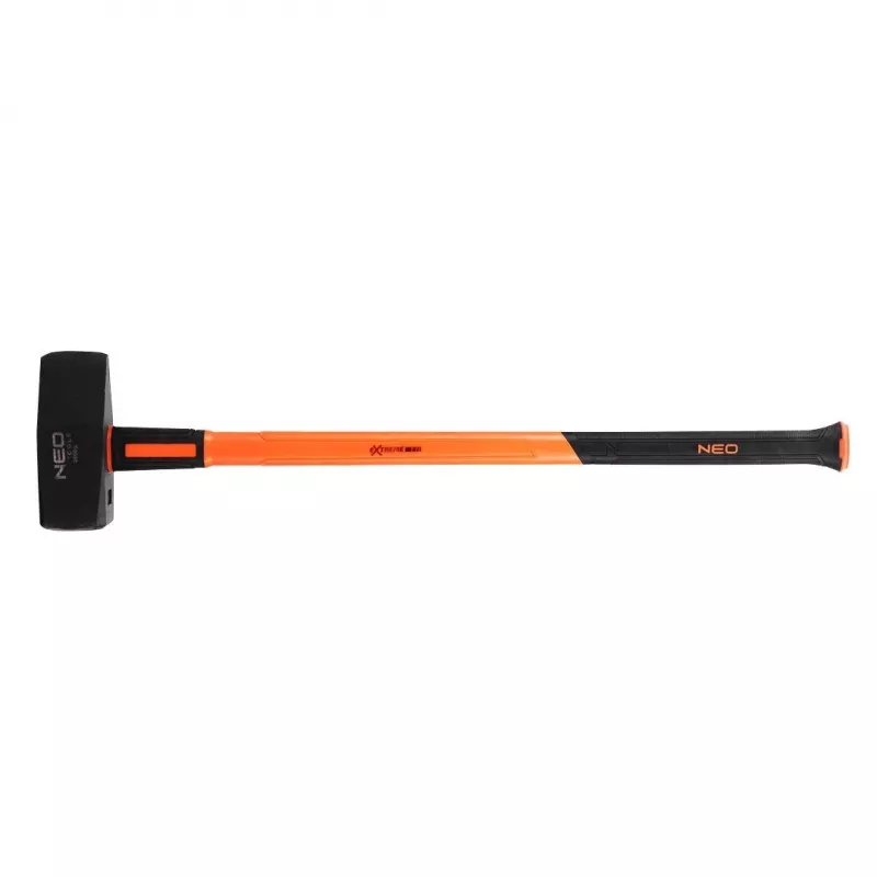 NEO TOOLS 25-162 Āmurs ar naglu izvilkēju un stiklplasta kātu, 600 g galva, magnētiskais naglu turētājs, pretvibrācijas, TÜV sertificēts, melns/oranžs