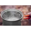 NEO TOOLS 63-144 7-Piece Anodized Aluminum Camping Cookware Set with Detachable Handle, 2 Pots, Frying Pan, Lid, Cleaning Sponge and Mesh Bag