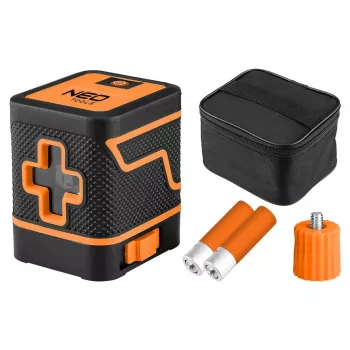 NEO TOOLS 75-146 krustlīniju lāzera līmeņrādis 15m zaļš stars ar futrāli