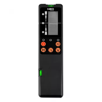NEO TOOLS 75-151 Lāzera stara detektors sarkanajiem rotācijas lāzeriem ar divpusēju LCD un stieņa skavu