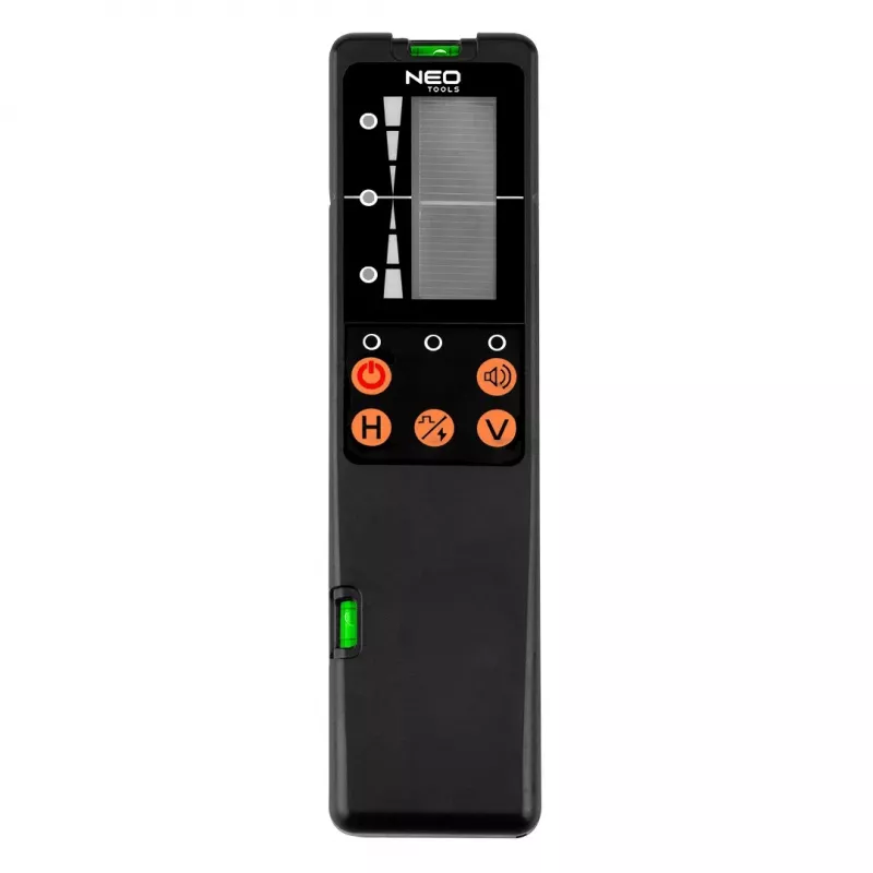 NEO TOOLS 75-151 Lāzera stara detektors sarkanajiem rotācijas lāzeriem ar divpusēju LCD un stieņa skavu