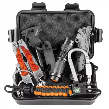 NEO TOOLS 8-in-1 izdzīvošanas komplekts uzglabāšanas kastē