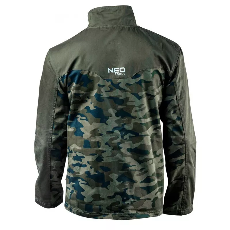 NEO TOOLS 81-211-XXXL Darba jaka ar 7 kabatām un atstarojošiem elementiem, pelēka/zaļa, EN ISO 13688