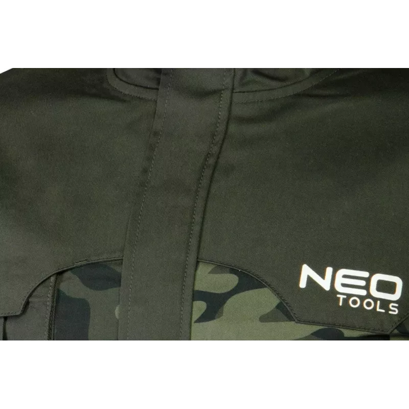 NEO TOOLS 81-211-XXXL Darba jaka ar 7 kabatām un atstarojošiem elementiem, pelēka/zaļa, EN ISO 13688