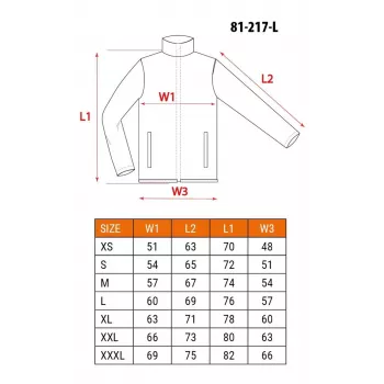 NEO TOOLS 81-217-L Unisex darba jaka, pelēka/melna, L izmērs, 65% poliesters 35% kokvilna, 267 g/m², 7 kabatas, EN ISO 13688