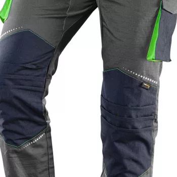 NEO Tools 81-247-XL Profesionālas darba bikses ar ceļgalu aizsargu kabatām, pelēkas/melnas, XL izmērs