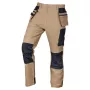 NEO TOOLS 81-296-2-XXL Mix&Match darba bikses, 4-virzienu stiepšanās, holster kabatas, Cordura pastiprinājums, bēšs/melns, izmērs XXL