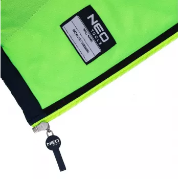 NEO TOOLS 81-559-M Darba jaka, izmērs M, pelēka/melna ar oranžiem akcentiem, 65% poliesters 35% kokvilna, 267 g/m², EN ISO 13688:2013