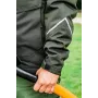 NEO Tools 81-573-XXL softshell darba jaka melna/pelēka ar oranžiem akcentiem, ūdensizturīga, elpojoša, noņemama kapuce, atstarojoši elementi, unisex