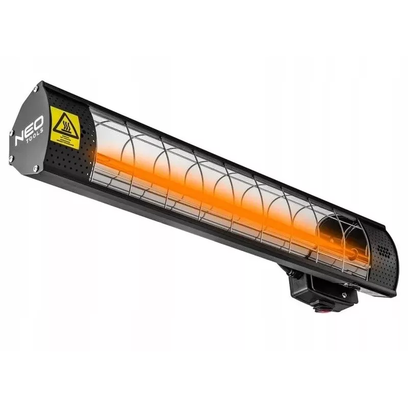 NEO TOOLS 90-031 Infrasarkanais elektriskais sildītājs 2000 W Melns IP44 Sienas/Griestu stiprinājums