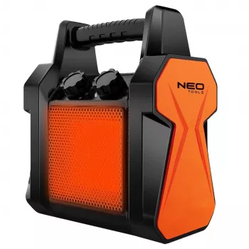 NEO Tools 90-061 Elektriskais sildītājs 3000W, 2 siltuma režīmi, ventilācijas režīms, regulējams termostats, aizsardzība pret pārkaršanu, melns/oranžs