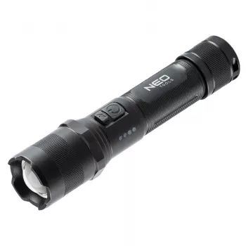 NEO TOOLS 99-035 COB LED uzlādējama galvas lampa ar kustības sensoru, 300 lm, IPX4, USB-C, regulējams leņķis, magnētiska pamatne