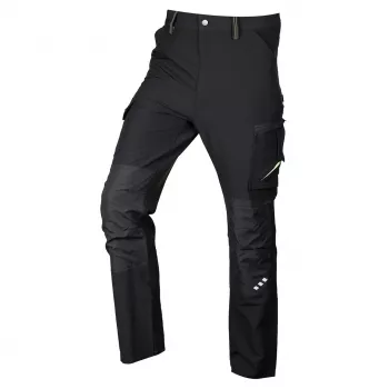 NEO TOOLS Mix&Match darba bikses, 4-virzienu stiepjamās, melni-zaļas, L izmērs
