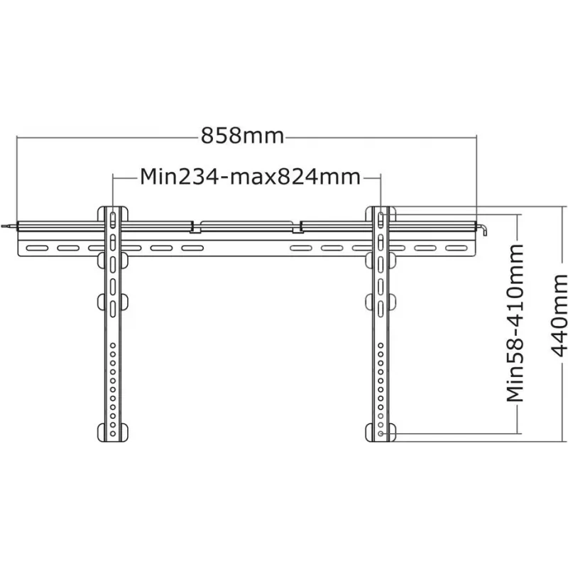 Neomounts PLASMA-W065 Fiksēts TV sienas stiprinājums 37-75 collu ekrāniem, sudrabs, 50 kg ietilpība, VESA 200x200 līdz 600x400