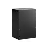 NETRACK 019-180-645-022 Sienas/piekarināmais skapis 19 inch 18U 450mm Stikla durvis Melns Noņemami sānu paneļi