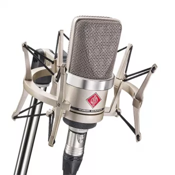 Neumann TLM 102 NI Studio komplekts - liela diafragma kondensatora mikrofons ar triecienu stiprinājumu, niķelis