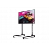 Next Level Racing Grīdas statīvs - apaļa caurule, brīvi stāvošs viena monitora statīvs - līdz 65 collām - augstuma regulēšana, slīpums - maksimālā svara ietilpība 50 kg - melns