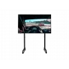 Next Level Racing Grīdas statīvs - apaļa caurule, brīvi stāvošs viena monitora statīvs - līdz 65 collām - augstuma regulēšana, slīpums - maksimālā svara ietilpība 50 kg - melns