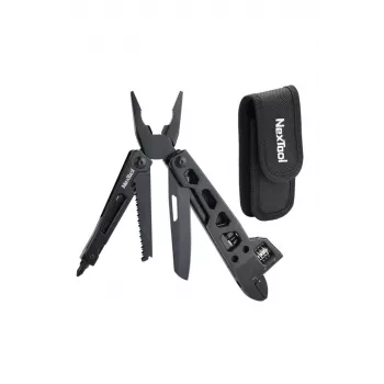 NEXTOOL Multitool Vanguard Wrench NE20131 15-in-1 nerūsējošā tērauda EDC daudzfunkciju rīks ar regulējamu uzgriežņu atslēgu, knaibles, nazi, zāģi, skrūvgriežiem, stikla lauzēju, neilona maciņu