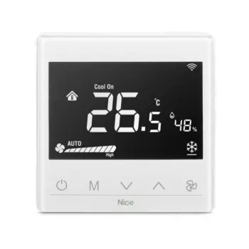 Nice Fan2-Control viedais termostats ventilatora spoles blokiem, balts