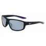NIKE Brazenfield vīriešu saulesbrilles - matēts melns rāmis, pelēkas polikarbonāta lēcas, 62/14/130 mm