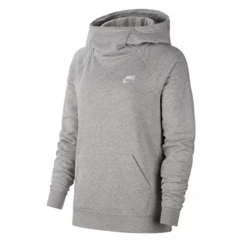 Nike Essentials Women's Funnel-Neck Fleece Sweatshirt Dark Grey Heather Size S