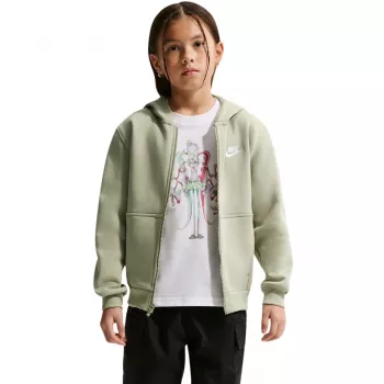 Nike Sportswear Club Fleece Bērnu Džemperis ar Apkakli Gaiši Zaļš XL