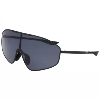 NIKE Unisex ECHOSHIELD2IF Sporta saulesbrilles - Matēti melna, dūmu pelēka lēca, 66 mm