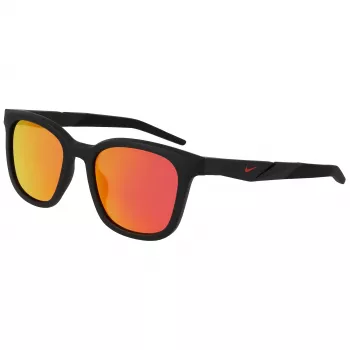 NIKE Unisex Radeon Saulesbrilles - 52/20/145 mm - Matēts Melns Rāmis, Dūmu Pelēkas Lēcas