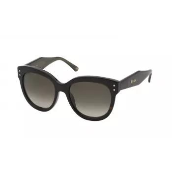 NINA RICCI Sieviešu tauriņveida saulesbrilles SNR324550909 Havana Acetāts Brūnas gradienta lēcas 55/18/140 mm