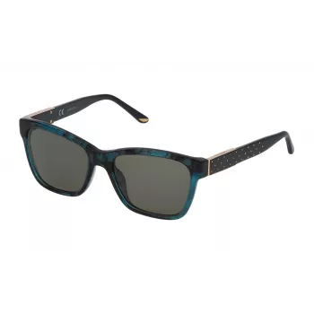 NINA RICCI Sieviešu saulesbrilles SNR116540Z47 - Brūns Havana kvadrātveida acetāta rāmis ar brūniem gradienta polikarbonāta stikliem 54/18/140 mm