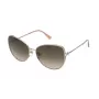 NINA RICCI Sieviešu saulesbrilles SNR302-600A32 Havana/Brūna bruņurupuča rāmis Brūnas gradienta lēcas 60/16/135 mm