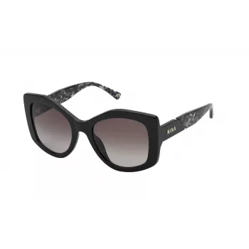 NINA RICCI Sieviešu saulesbrilles SNR317-530700 - Acetāta rāmis, Gradienta brūnas lēcas, 53mm
