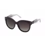 NINA RICCI Sieviešu saulesbrilles SNR3245501CK - Melns acetāta rāmis, Pelēkas polikarbonāta lēcas, 55/18/140 mm