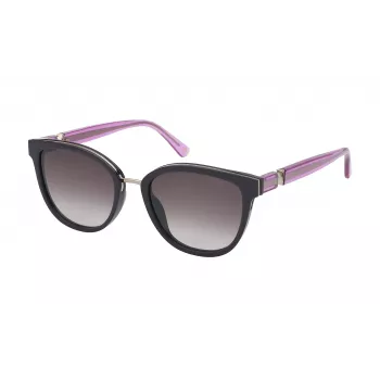 NINA RICCI Sieviešu saulesbrilles SNR3585401CK - Melns acetāta rāmis, pelēka gradienta lēca, 54/19/140 mm