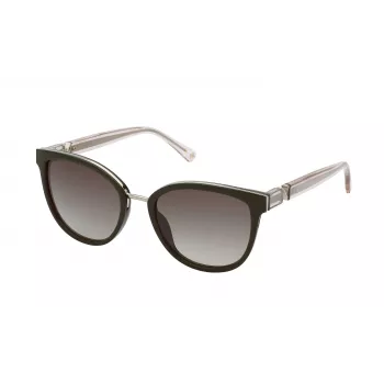 NINA RICCI Sieviešu saulesbrilles SNR3585406WT - Caurspīdīgs pelēks rāmis, pelēkas gradienta lēcas, 54/19/140 mm