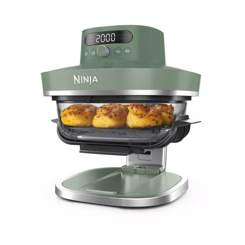 Ninja AS090EUGN 5-in-1 XL stikla gaisa fritieris Crispi Pro, 5,7 L, 2050 W, sūnu zaļš