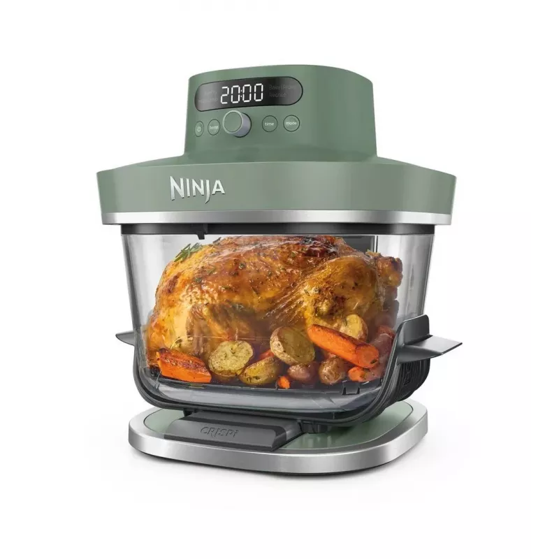 Ninja AS090EUGN 5-in-1 XL stikla gaisa fritieris Crispi Pro, 5,7 L, 2050 W, sūnu zaļš