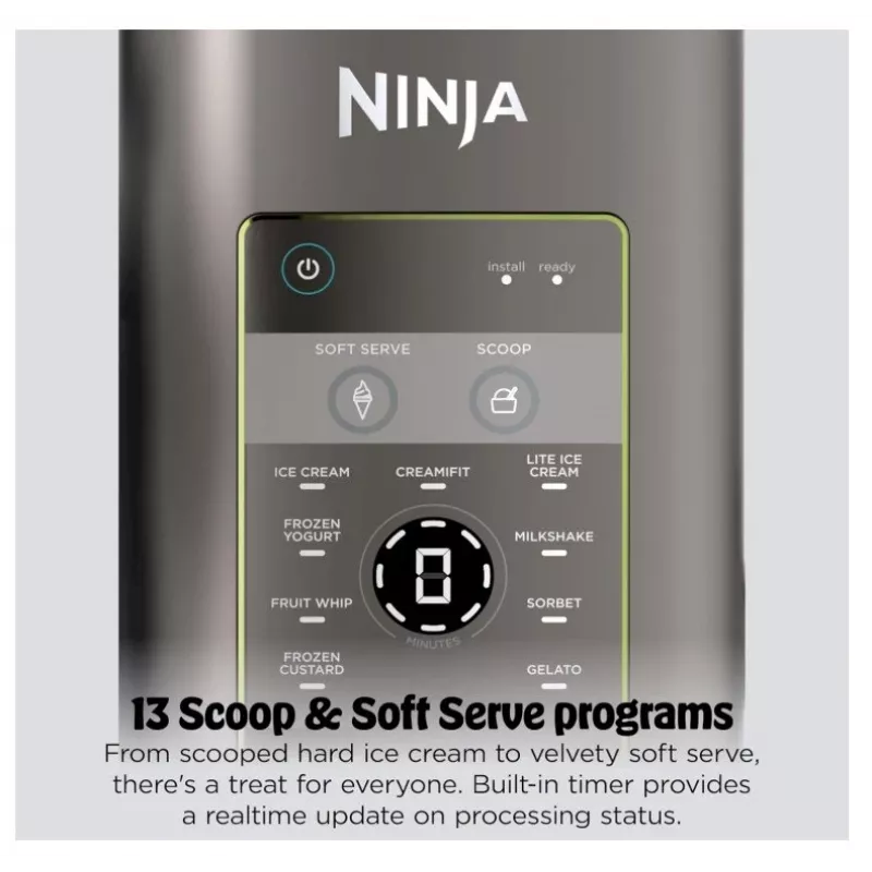 Ninja Creami Scoop & Swirl 13-in-1 saldējuma un slush pagatavotājs 0.48L zils EU NC702EU