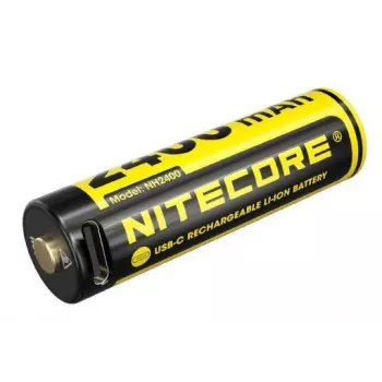 NITECORE NH2400 uzlādējama litija-jona AA baterija, 2 gab. komplekts | 1,5 V pastāvīga izeja, USB-C uzlāde, 2400 mWh