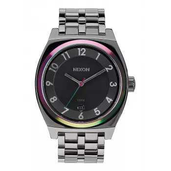 NIXON vīriešu pulkstenis A325-1698-00 40mm nerūsējošā tērauda korpuss ādas siksniņa Japānas kvarcs