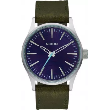 NIXON Sentry 38 sieviešu pulkstenis A377-2302-00 Roze Zelts Nerūsējošais tērauds Indigo Āda