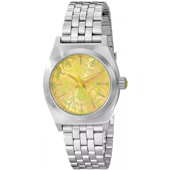 NIXON Small Time Teller Sieviešu Pulkstenis A399-1898-00 27mm Roze Zelts Nerūsējošais Tērauds