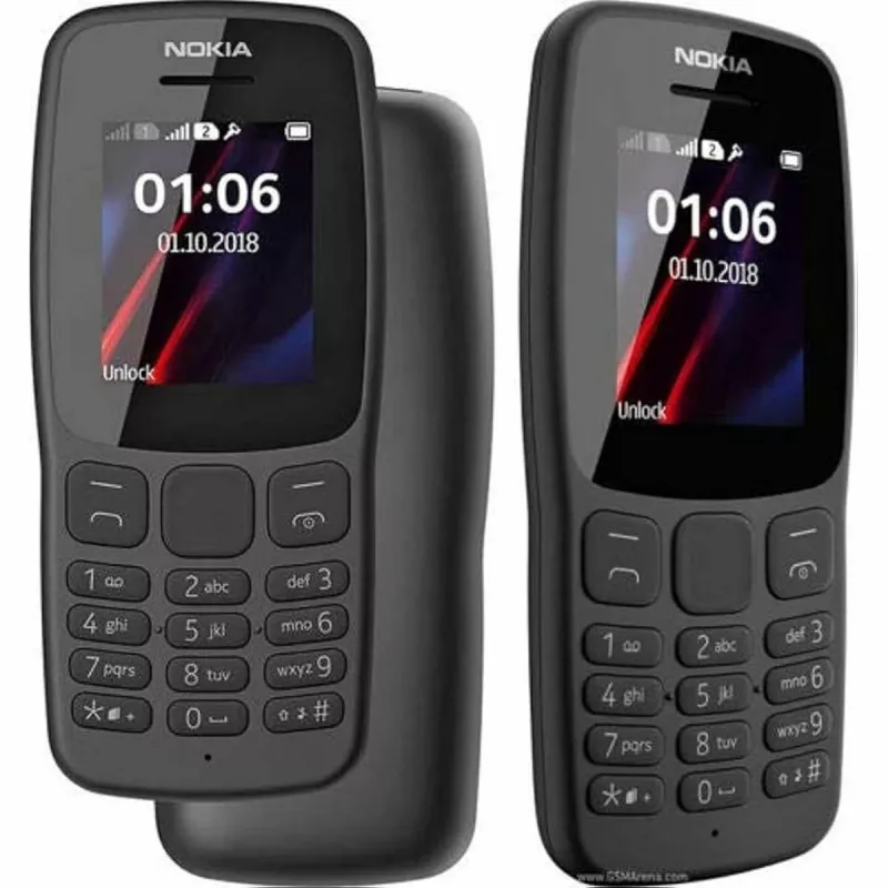 Nokia 106 TA-1114 Dual SIM 4MB melns OEM