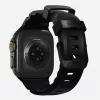 NOMAD Rocky Point Band Apple Watch 46mm/49mm ar FKM un titānu (Carbon Black, Black Hardware)