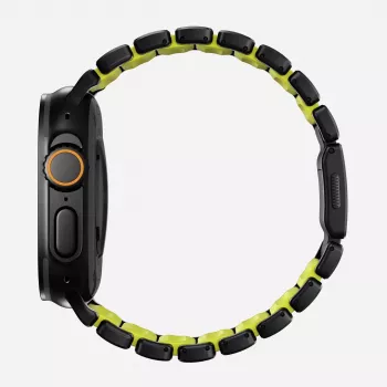NOMAD Stratos Band - Titāna aproce Apple Watch 49mm ar FKM (Melnais titāns, Volt FKM)