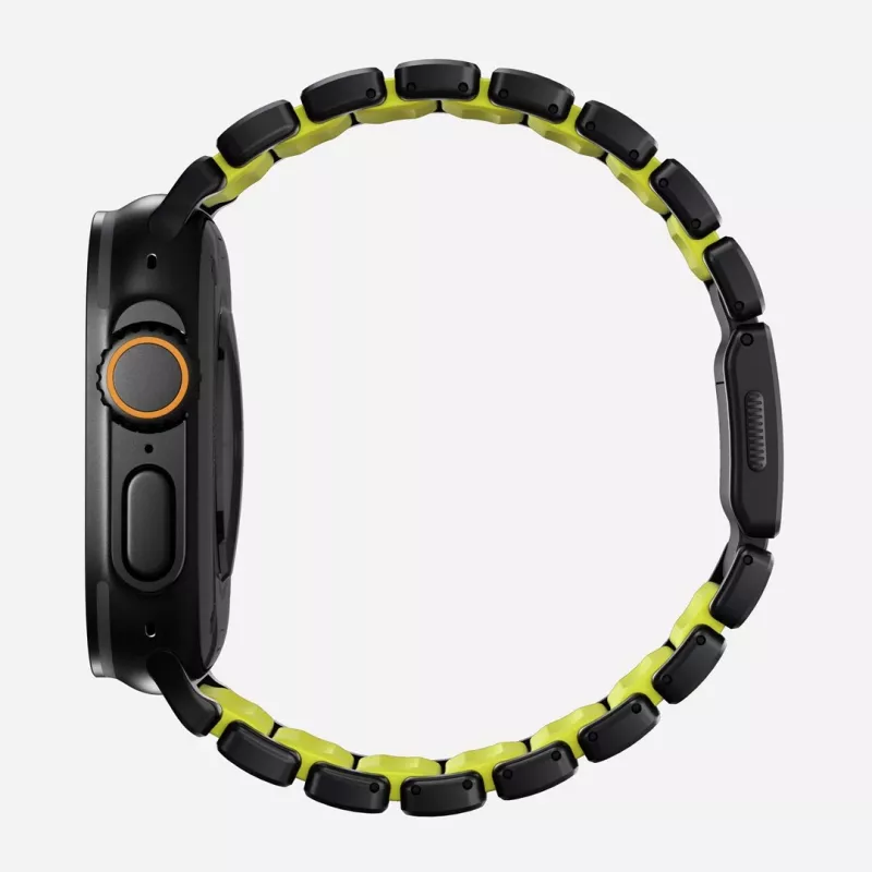 NOMAD Stratos Band - Titāna aproce Apple Watch 49mm ar FKM (Melnais titāns, Volt FKM)