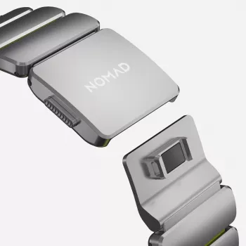 NOMAD Stratos Band - Titāna aproce Apple Watch 49mm ar FKM (Dabīgais titāns, Volt FKM)